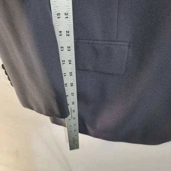 Jos A. Bank Black 100% Wool Blazer Single Breasted Notched Collar Men's Size 48R - Picture 13 of 13